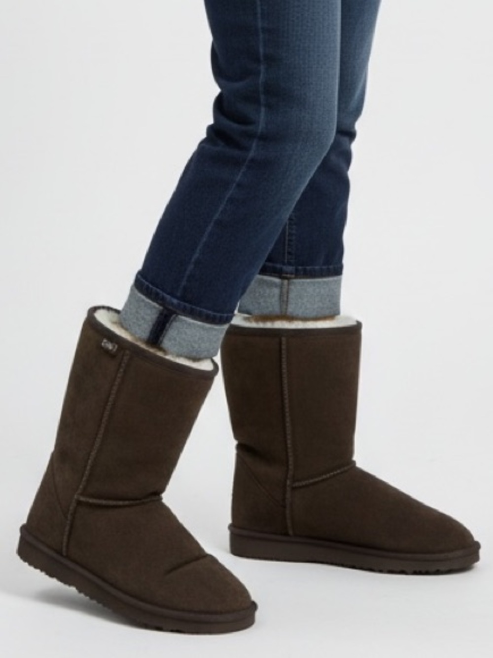 Emu Women's Dark Brown Suede Winter Boots with Shearling Lining 9